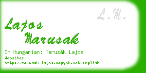 lajos marusak business card